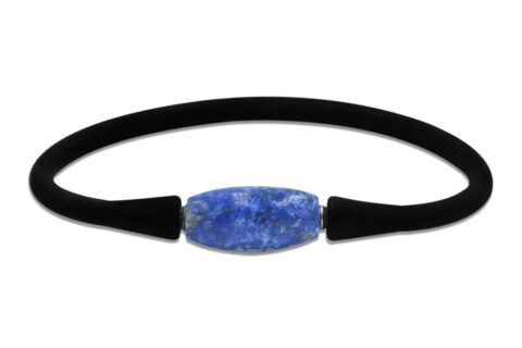 Starborn Lapis Lazuli Drum Bead Silicone Bracelet