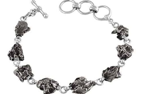 Starborn Campo del Cielo Meteorite Bracelet in Sterling Silver