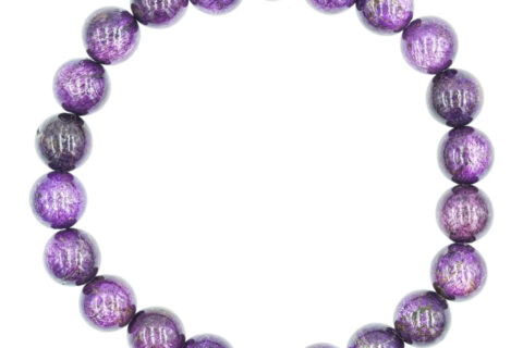 Starborn 8mm Purpurite Beaded Elastic Bracelet